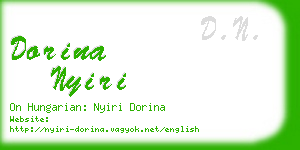 dorina nyiri business card